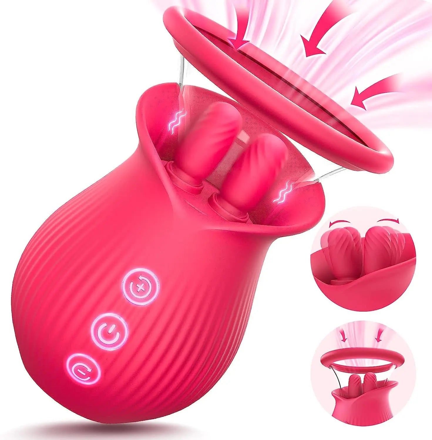 Red Rose 3 in 1 Clitoris Stimulator - Spicy Cherries